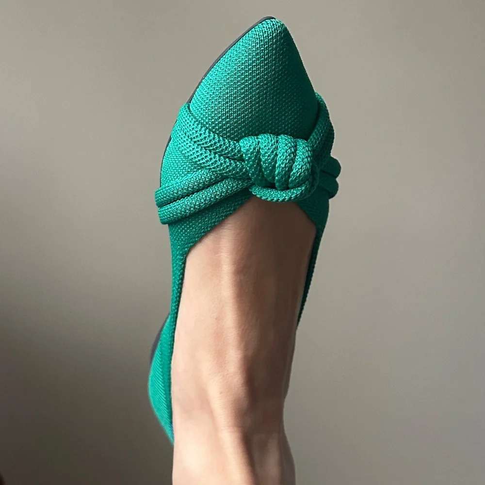 ROTHY’S - vibrant green pointed flats - The Knot Point II - Picture 6 of 6